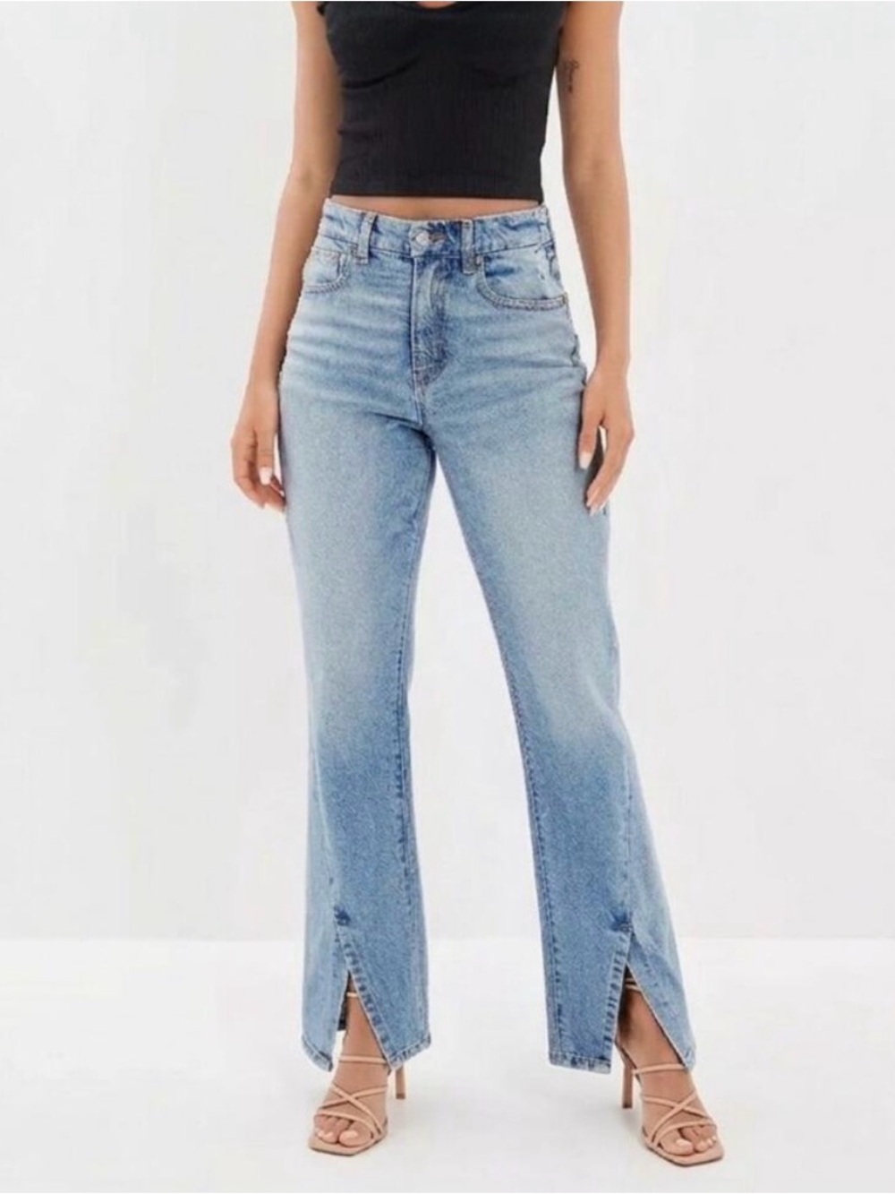American Eagle Stretch Split Hem '90s Bootcut Jean Size 10 Regular